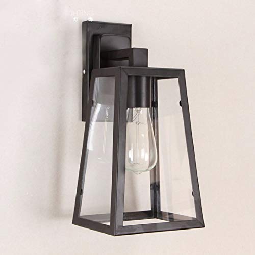 Wall Light European Outdoor Balcony Creative Lamp Glass Box Antique Aisle Art Decoration Trapezoidal Wall Lamp