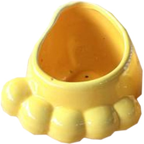 Creative Decor Lovely Garden Feet Earthenware Planter Flower Pot 2912 YELLOW