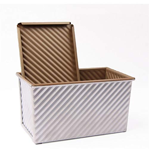 Three can toast mold baking tool toast box oven with bread ripples Color  A Gold
