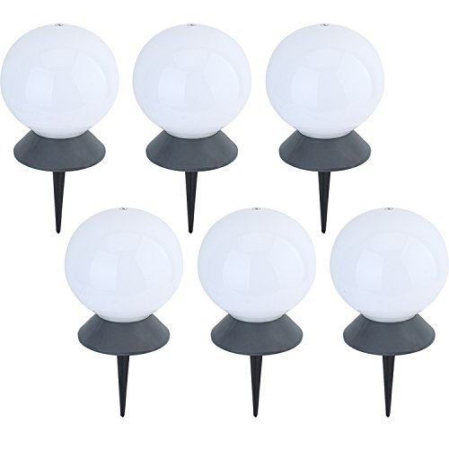 Greenlighting Solar Led Floating Poolamp Path Light W Base 6 Pack white 55&quot