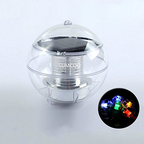 Sumcoo Battery Solar Pool Light Powered Floating