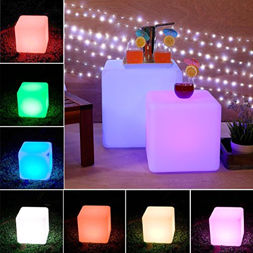 Aoske 8-inch Floating Led Pool Glow Light Cube Outdoor Living Garden Light Decor Waterproof Color Changing Cube