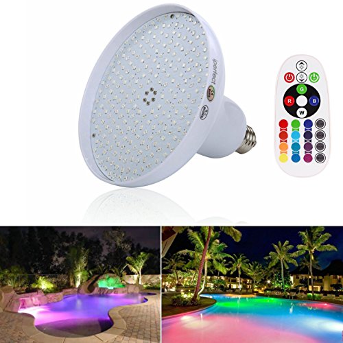 iPerfect 12 Volt Color Changing 20w Swimming Pool Lights LED Bulb for Pentair Hayward Light With Remote Control 12V