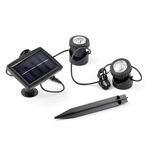 Falove Outdoor Solar Powered LED Spotlight Lamp 12 LEDs For Pool Use 1 Pack
