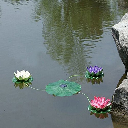 Pathway Light Waterproof Solar Power Lotus Float Light Garden Water Pool Lamp Flower LED Light Walkway Lights Led