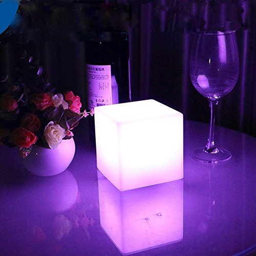 Coolqing Waterproof Floating 10cm4inch Led Cube Lights Rgbw Color Changing Night Cube Table Lamp Pool Light