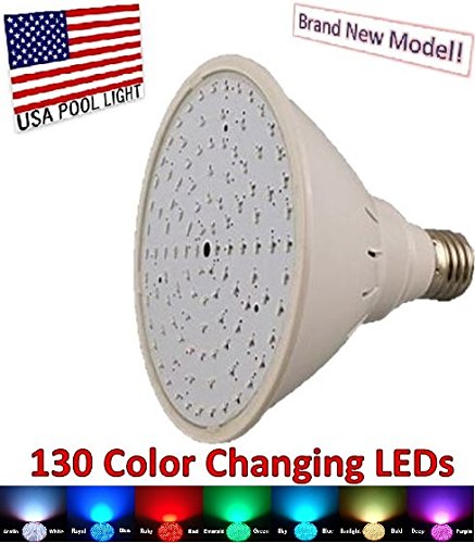 LED Swimming Pool Light bulb- LED Color Changing light- 120 volts 130 SMD LEDs 12watts