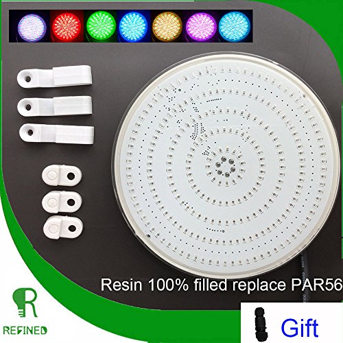 Resin fully injected LED Par56 swimming pool light bulb board 40W CE IP68 free waterproof wire connector