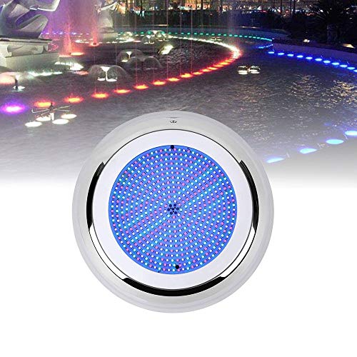 NOPTEG LED Underwater Swimming Pool Lights18W RGB Color Changing12V AC15m Cord Wall Surface Mounted IP68 Waterproof Stainless Steel