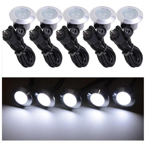 10 Pack LED Deck Lighting Fixture w Transformer Color Cool White