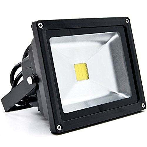 US Plug LED Flood Light Fixture Outdoor Lighting Daylight 20 Watts Replaces 100 Watt Metal Halide 120 volts LED Security Light