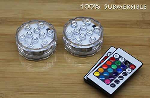 Dls&ampsh Submersible Led Lights Rgb Underwater Ip68 Waterproof Lights Tea Lights For Swimming Pool Fountain Aquarium