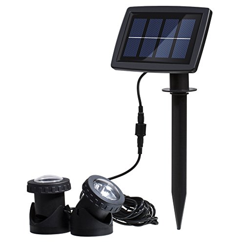 Docooler&reg Solar Powered Super Bright 2 Underwater Lamps 12 Leds Light Sensor Projector Light Garden Pool Pond