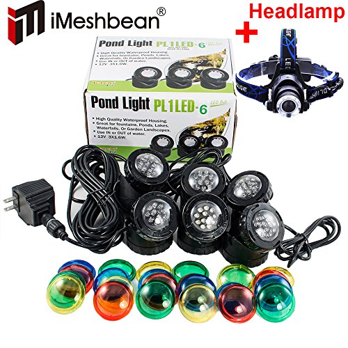 Set Of 6 Jebao 12-led Submersible Underwater Pool Pond Fountain Lights Pl1led Usa Seller