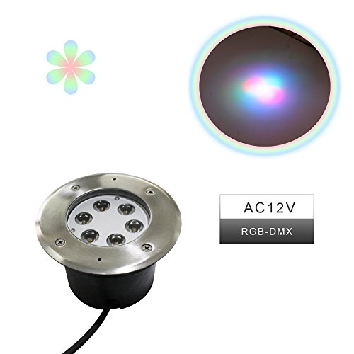 Ruise 6W IP67 Outdoor Waterproof RGB Single Color DMX512 Control Underground Led Path Lights AC12V RGB-DMX