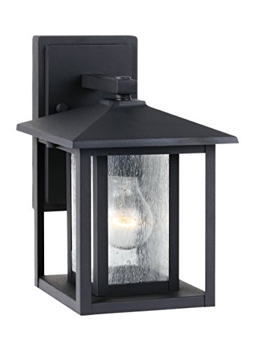 Sea Gull 88025-12 Hunnington Wall-mount 1-light Outdoor Black Fixture