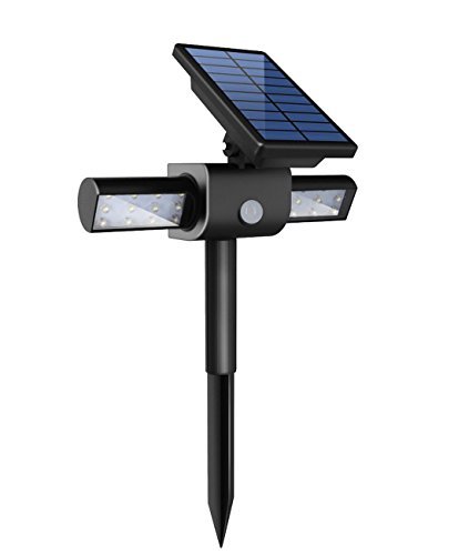 Upgraded360° USB Solar Spotlight Kumeda 24 Solar LED Outdoor light Wireless Security Solar Motion Sensor Light for Outdoor GardenPathDrivewayWallDeckPole Auto ONOFF Waterproof