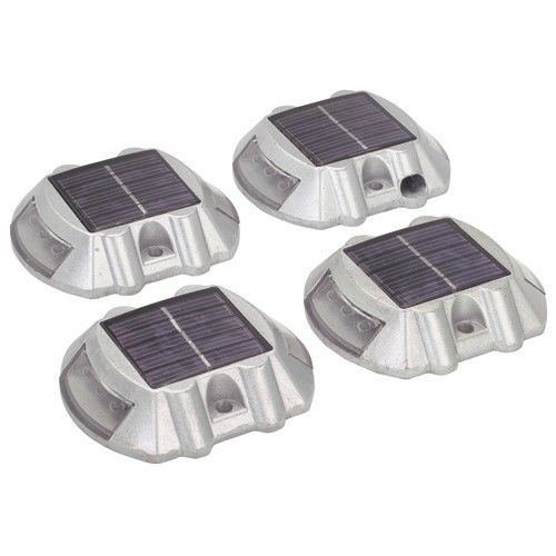 6 Pack Solar LED Pathway Driveway Lights Dock Path Step Road Safety Markers