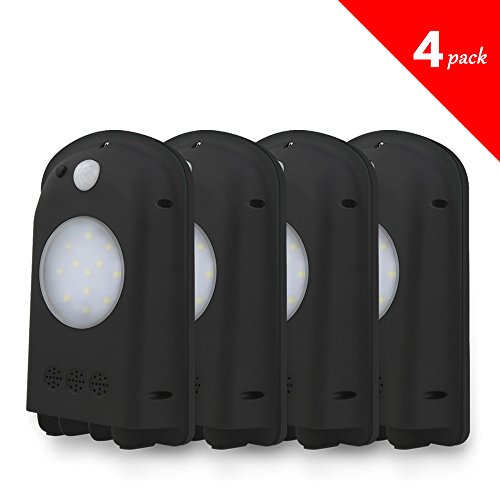 Aityvert Solar Driveway Lights 12 LED Solar Motion light Waterproof for Backyard Black 4 Pack