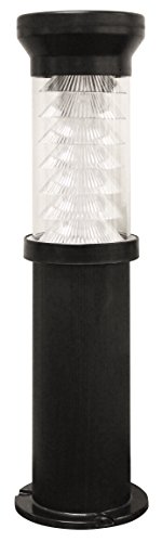 Gama Sonic Bollard Solar Outdoor LED Path and Driveway Light Black Finish GS-127-B