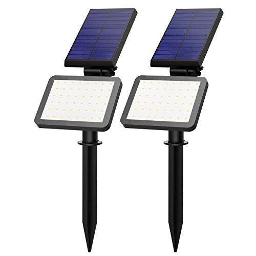 VicTsing 2 Pack Solar Spotlight  Outdoor Landscape Garden Spotlight Auto OnOff Security Night Lights for Patio Yard Driveway