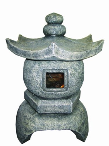 HI-LINE GIFT Japanese Light House Decorative Fountain