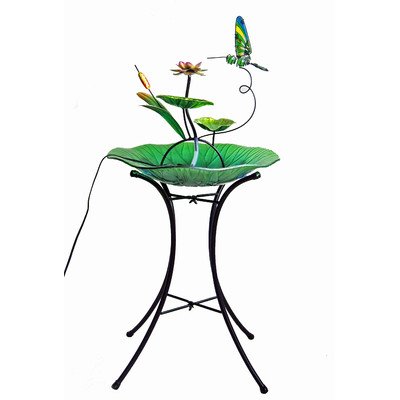 Outdoor Garden Decorative Fountain Bowl Stand - Green