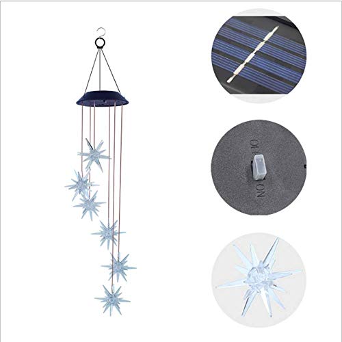 Outdoor Led Solar Light Sea Urchin Wind Chime Hanging Lamp Garden Waterproof Decorative Landscape Lighting