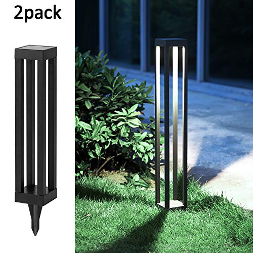 SHOO-IN Solar Light OutdoorSolar Path Lights，Auto OnOff Led Decorative Landscape Lighting Driveway Security Light for Yard Garden Patio Lawn Backyard2Pack