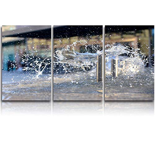 3 Pieces Canvas Print Wall Art for OfficeLivingroomBedroom Modern Fountain Stretched and Framed Modern Giclee Artwork Wall Decor 20x24inx3