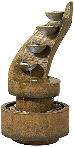 John Timberland Cascading 39 12 High Modern Zen Fountain with LED Lights