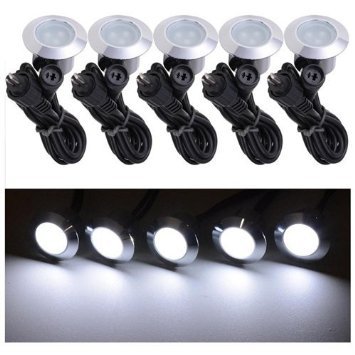 10 Pack LED Deck Lighting Fixture w Transformer Color Opt