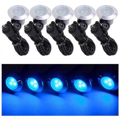 10 Pack LED Deck Lighting Fixture w Transformer Color Opt