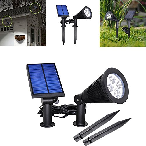 Usyao Separated Insert Into Ground Spot Light Powered By Solar 4 Led Waterproof Outdoor & Indoor Darkness Sensor