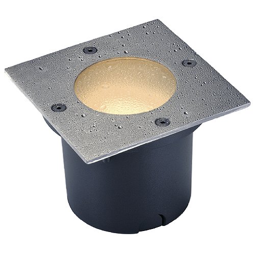 SLV Lighting 227490U Wetsy Recessed Ground Lamp with Square Cover with Round Window