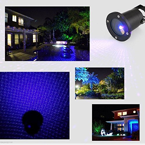 Blue Laser Lights Outdoor Christmas Projector Decorating Kit For Garden Trees Shrubs Patio Holidays Parties And Weddings