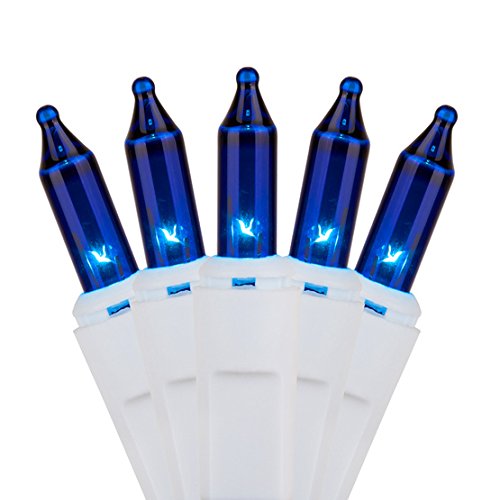 Holiday Essentials 100 Ultra-brite Blue Lights With White Wire - Indoor  Outdoor Use - Ul Listed