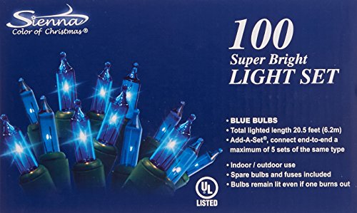 Sienna 100 Add-a-set Bulb Blue-color Indooroutdoor String Lights