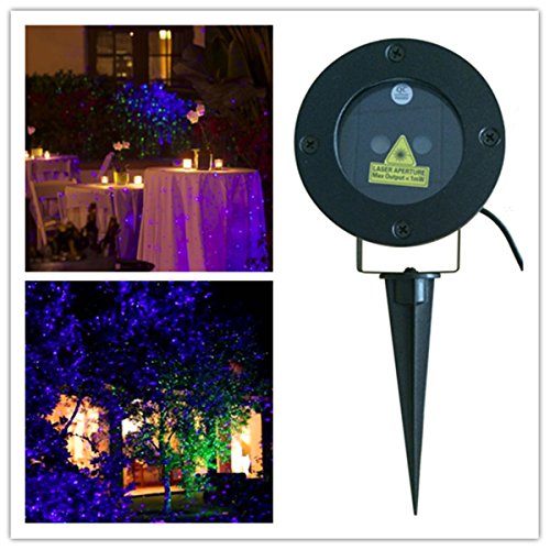 Srocker Xlbg Garden Laser Light Static Blue&ampgreen Star Projector Waterproof Firefly Lights Outdoor Laser Christmas