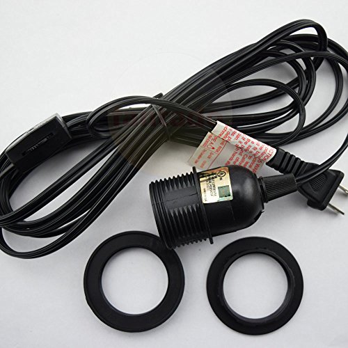 Fantado Single Socket Black Pendant Light Lamp Cord For Lanterns 15 Ft Ul Listed By Paperlanternstore