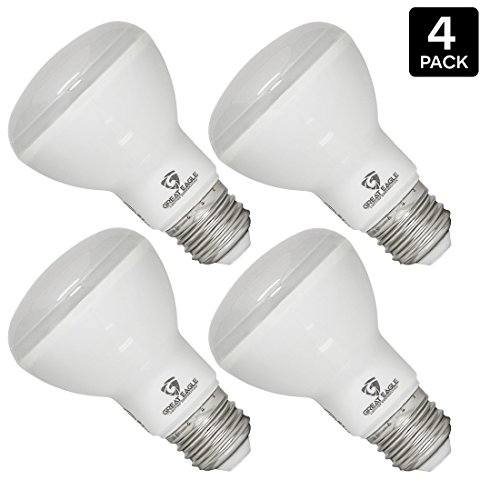 Great Eagle 4-pack LED BR20 or R20 Dimmable Light Bulb 7W 60W UL Listed Bright White 3000K Light Bulb for Recessed Track and Pendant Lighting Fixtures - USA Seller