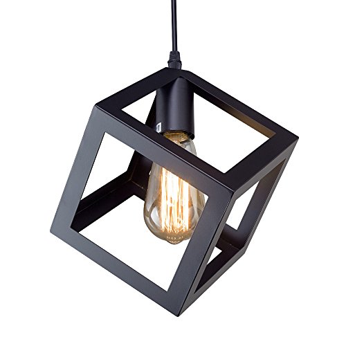 LNC Square Pendant Lighting Ceiling Hanging Light Fixtures for Living Room Dining Room Bedroom Kitchen Island