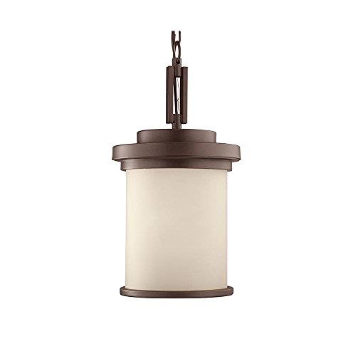 Sea Gull Lighting 60660-814 Outdoor Pendant With Cafe Tint&nbspglass Shades Misted Bronze Finish