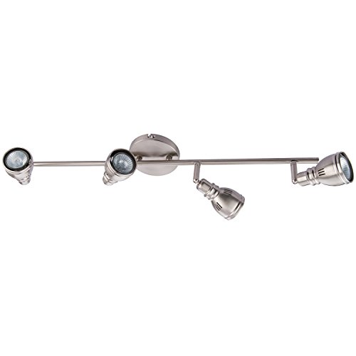 Merax 4 Light Track Lighting Wall or Ceiling Light Fixture Brushed Nickel