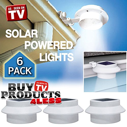 6 Pack Deal - Outdoor Solar Gutter LED Lights