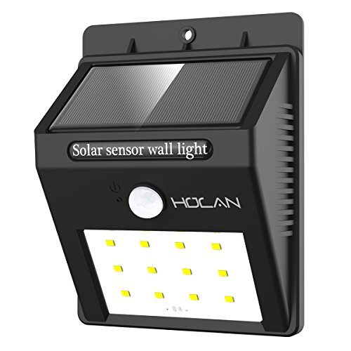 Holan 12 LED Motion Sensor Solar Waterproof Wall Light