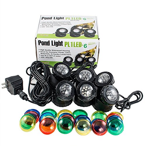 Jebao Pl1led-6 Submersible Pond Led Light With Colored Lenses