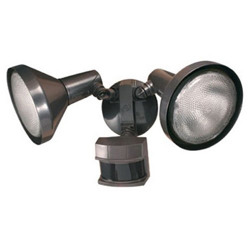 Heath Zenith HZ-5318-BZ Motion-Sensing Shielded Wide-Angle Twin Security Light Bronze