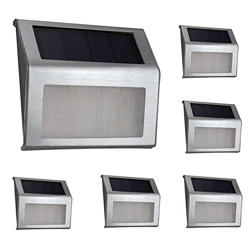 warm Light Xlux S60 Solar Stair Step Light Deck Lamp Waterproof 6 Pack