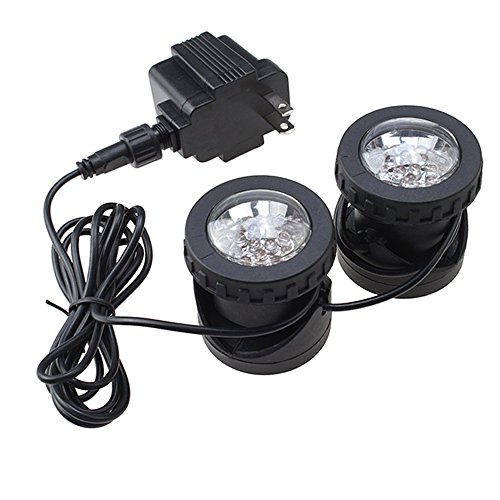 AGPtekÂ Pond Lights For Underwater Fountain Fish Pond Water Garden 2 Led Kits